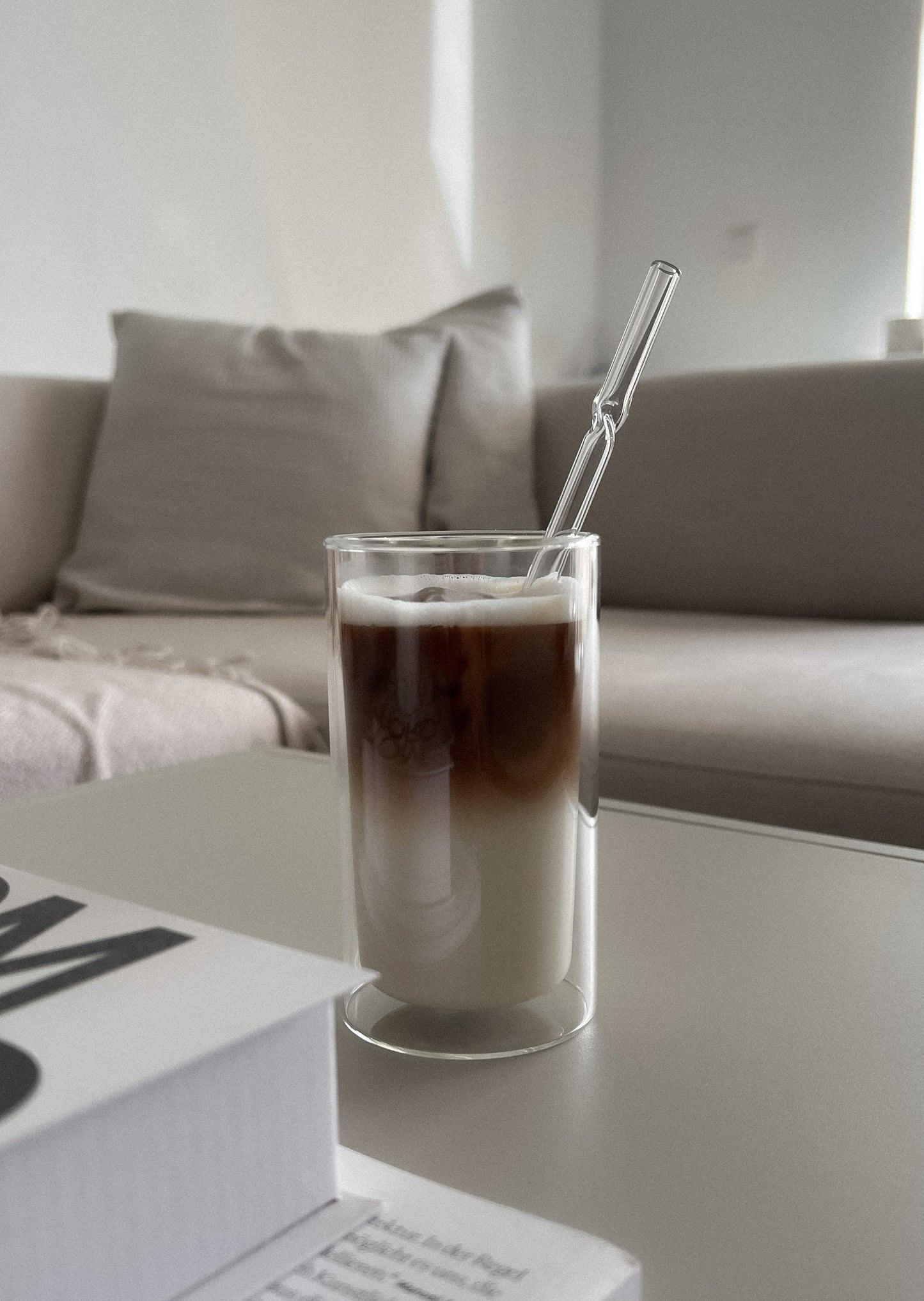 Twisty glass drinking straws | Set of 4 